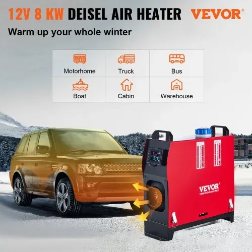 VEVOR Diesel Lufterhitzer, 12V 5-8KW Standheizung diesel, Luft Dieselheizung, Air Diesel Heizung, Air Standheizung für Auto LKW Wohnmobil Bus mit LCD-schalter1 Luftauslass VEVOR Diesel Lufterhitzer, 12V 5-8KW Standheizung diesel, Luft Dieselheizung, Air Diesel Heizung, Air Standheizung für Auto LKW Wohnmobil Bus mit LCD-schalter1 Luftauslass