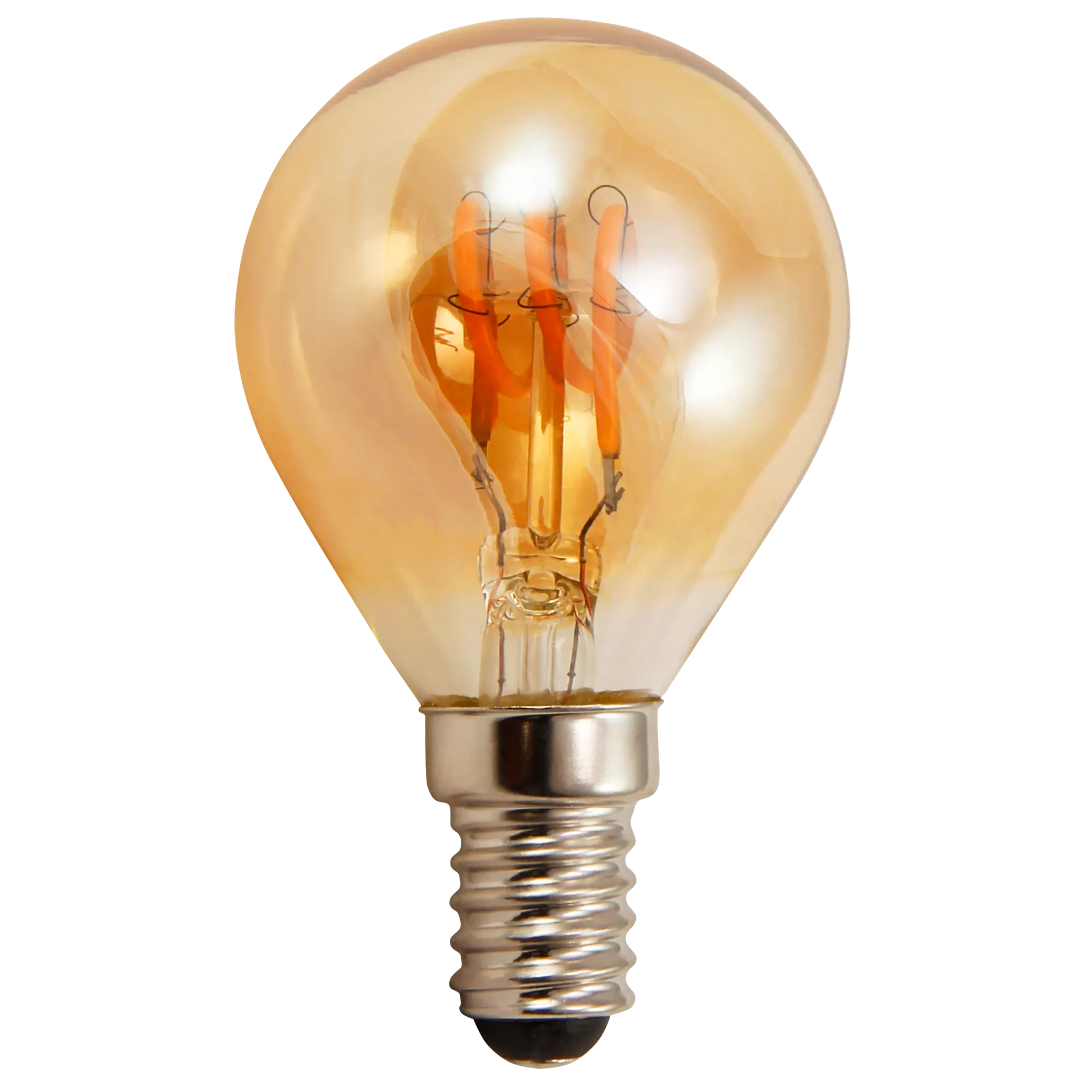 LED Filament Tropfenlampe McShine “Retro“ E14, 2W, 150lm, warmweiß,goldenes Glas LED Filament Tropfenlampe McShine “Retro“ E14, 2W, 150lm, warmweiß,goldenes Glas