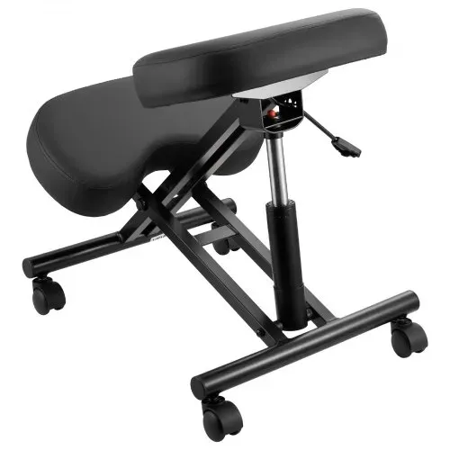 VEVOR Ergonomischer Kniehocker mit Rollen, Mobiler Höhenverstellbarer Kniestuhl in X-Form mit Dicken Schaumstoffpolstern, zur Entlastung von Nacken & Rücken, für Zuhause, Büro & Meditation, Schwarz – Bild 10