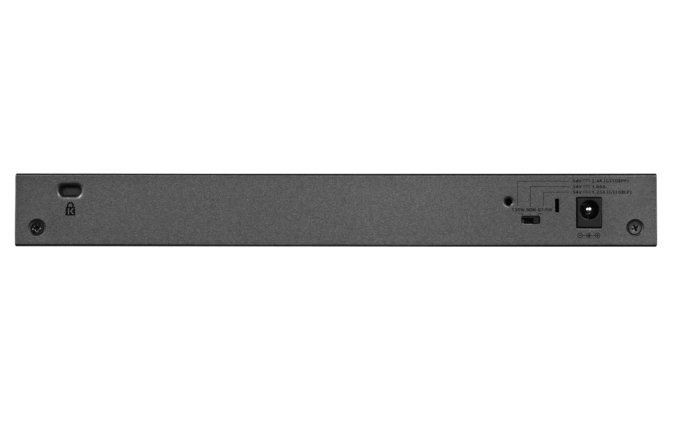 NETGEAR GS108LP Unmanaged Gigabit Ethernet (10/100/1000) Power over Ethernet (PoE) 1U Schwarz, Grau – Bild 7