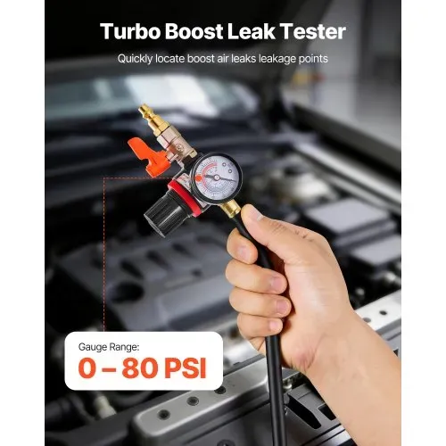 VEVOR Turbo Ladedruck Lecktester Set 0–80 PSI Prüfset für Turbo System Leckagen mit 4 Paar Gestuften Adaptern 1-3/8 bis 3-1/2 Zoll inkl Luftanschlüssen zur Ladeluftkühler und Ansaugrohr Prüfung VEVOR Turbo Ladedruck Lecktester Set 0–80 PSI Prüfset für Turbo System Leckagen mit 4 Paar Gestuften Adaptern 1-3/8 bis 3-1/2 Zoll inkl Luftanschlüssen zur Ladeluftkühler und Ansaugrohr Prüfung