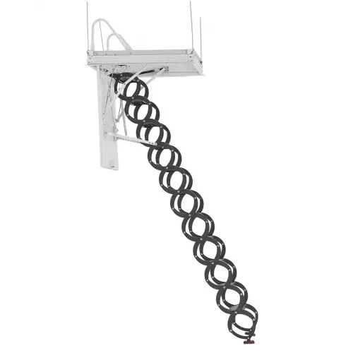 VEVOR Dachbodenleiter, Tragkraft 299,4 kg, passend für Deckenhöhen von 2,6 bis 2,85 m und Öffnungsgröße von 1000,76x698,5 mm, Scherentreppe aus legiertem Stahl mit Zugstange für Dachboden – Bild 8