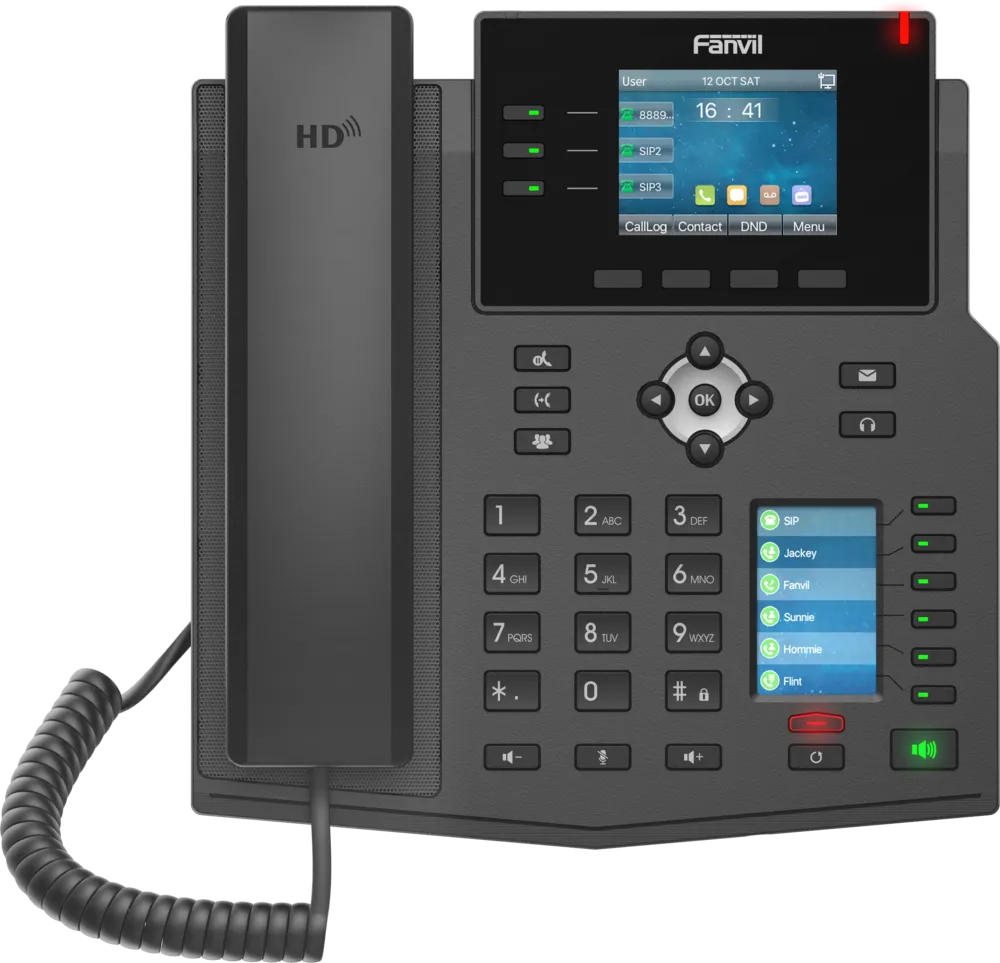 Fanvil X4U V2, Mid-range Business phone PoE, Gigabit / SIP / POE / Gigabit / USB-Port – Bild 2
