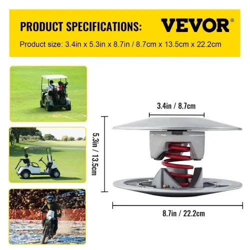 VEVOR Golf Cart Sekundär Angetriebene Power-Kupplungs-Set, Metalloberflächen-Antriebskupplung, 1985–2007 angetriebenes Kupplungs-Set, kompatibel mit Yamaha Low End G2-G28 Golf Cart (mit Feder) – Bild 6
