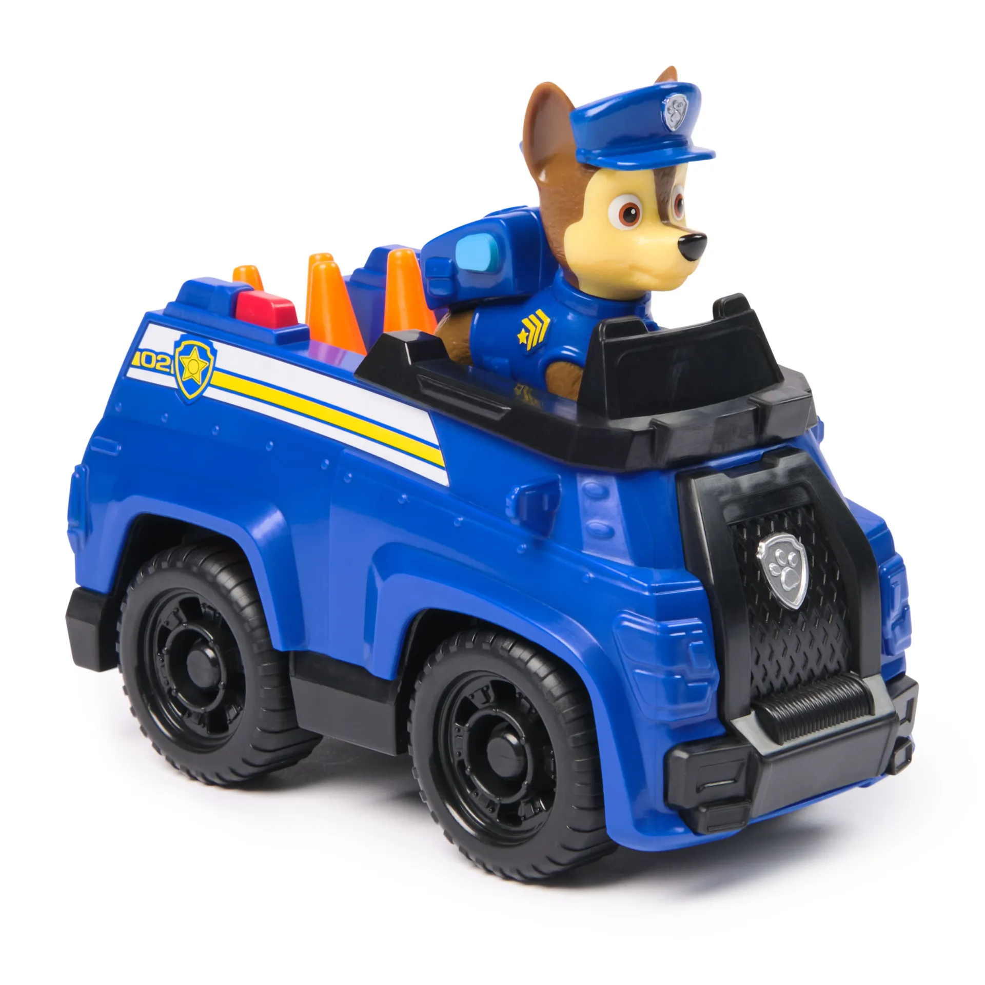 PAW Patrol Chase-Figur mit Polizei-Fahrzeug, stabiles Basis-Fahrzeug (2025), authentisches Spielzeug zur Serie für Kinder ab 3 Jahren – Bild 6