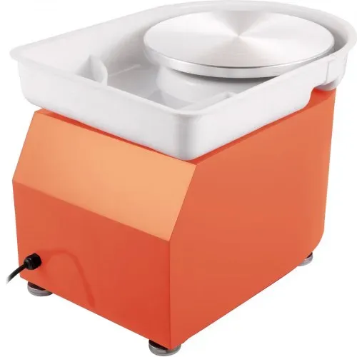 VEVOR 350 W 220 V Keramik Rad Maschine Töpferscheibe, Elektrische Drehscheibe 60 dB, Töpferscheibe Maschine, Max. 300 U/min, Plattenteller 28 cm, Aluminiumlegierung, DIY Töpferei, Orange, 13,3 kg – Bild 10