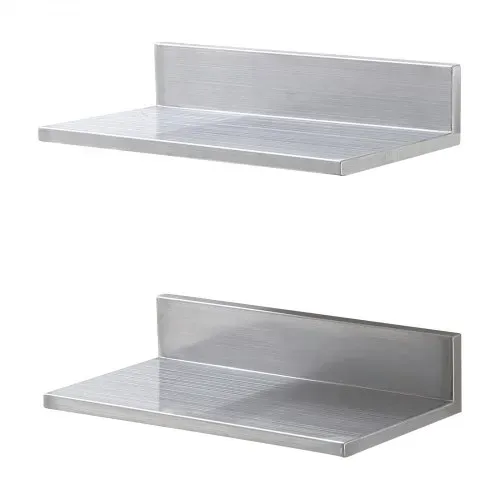 VEVOR Gewürzregal Wandregal 2-teilig, Hängendes Küchenregal 406 x 218 x 85 mm, Schweberegal Edelstahl 20 kg Belastbar, Regalbrett Wandboard Gewürzregal Geeignet für Küchen, Restaurants, Hotels usw. – Bild 9