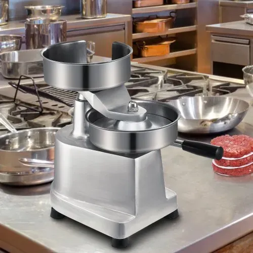 VEVOR Kommerzieller Burger-Patty-Maker, 150 mm/6 Zoll Hamburger-Rindfleisch-Patty-Maker, robuste, lebensmittelechte Edelstahlschüssel-Burgerpresse, Küchen-Fleischformmaschine mit 1000 Stück Patty-Papi – Bild 7