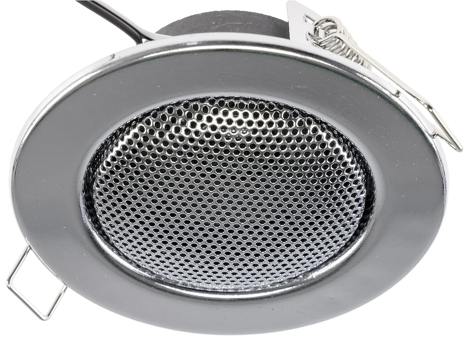 Decken-Einbaulautsprecher „CTE-8W“ Halogen-Look, 8cm Ø, 6cm Einbau, chrom Decken-Einbaulautsprecher „CTE-8W“ Halogen-Look, 8cm Ø, 6cm Einbau, chrom