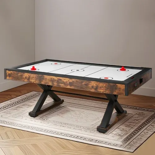 VEVOR Air Hockey Tisch (214 cm) mit 2 Pushern & 2 Pucks & elektronischem Punktezähler & X-förmigen Beinen, luftbetriebener Hockey-Spieltisch für Familienspielzimmer Partys Familientreffen Büro – Bild 7