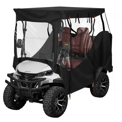 VEVOR Golfwagenabdeckung Sichtbar für 2-Sitzer-Golfwagen (die Meisten Golfcart von Club Car, Yamaha, EZGO & Honda), Regenabdeckung aus 600D-Oxford-Gewebe, mit PU-Beschichtung & Winddichtem Hakensystem – Bild 10