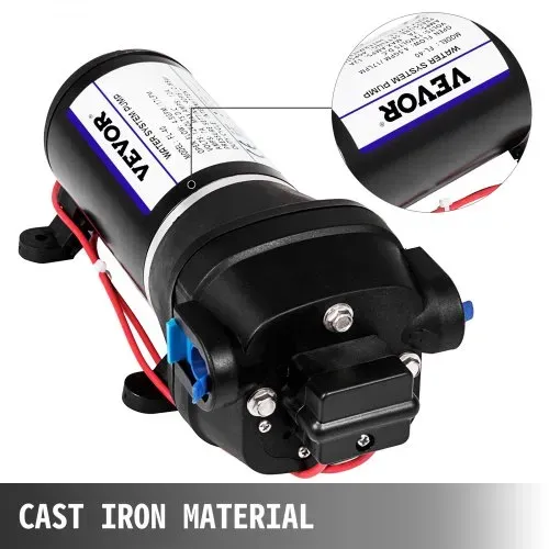 VEVOR Wasserpumpe Hochdruckmembran 12 V, Hochdruck Wasserpumpe 17 L / min, Selbstansaugende Membranpumpe 2m, 3-Kammer-Membran, Membranpumpe mit Wärmeschutz, für Kfz-Schifffahrt, Wohnmobile VEVOR Wasserpumpe Hochdruckmembran 12 V, Hochdruck Wasserpumpe 17 L / min, Selbstansaugende Membranpumpe 2m, 3-Kammer-Membran, Membranpumpe mit Wärmeschutz, für Kfz-Schifffahrt, Wohnmobile
