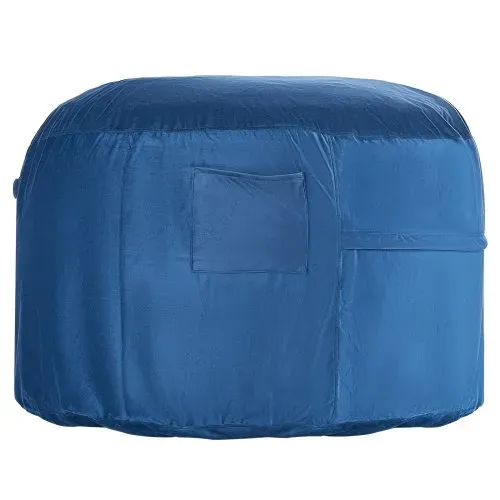 VEVOR runder Sitzsack Sitzkissen Bean Bag Erwachsene (1168 x 1168 x 635 mm) mit abnehmbarem & waschbarem Bezug, gefüllt mit niederländischem Samt & hochdichtem Schaumstoff, für Schlafzimmer Blau – Bild 9