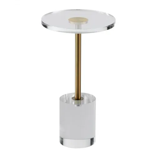 VEVOR Durchsichtiger Acryl-Beistelltisch, Acryl-Beistelltisch mit Solider Basis, φ302 x 20 mm Runde Tischplatte, 543 mm Hoch, für Kaffee, Getränke, Essen, Snacks, Geeignet für Wohnzimmer, Esszimmer – Bild 8