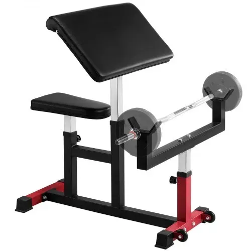 VEVOR Preacher Curlbank Bizepsmaschine für Krafttraining, (Max. Belastung 200 kg) Heim-Fitnessgerät, Bizepsstation für Langhantel und Kurzhanteln im Sitzen, verstellbare Hantelbänke – Bild 8