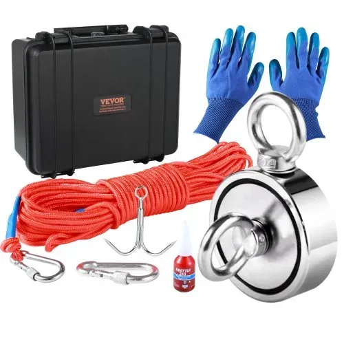 VEVOR Bergemagnet Set Seil Magnetangel Topfmagnet Doppelseitig 272x2kg Neodym – Bild 10