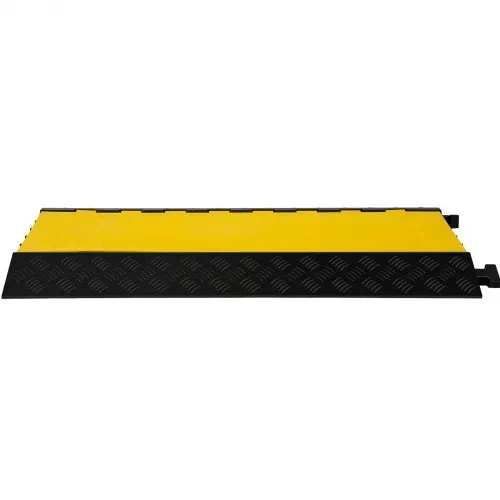 VEVOR Kabelbrücke 88,9x50,8x5 cm 5 Kanal Kabelschutzmatte aus Handelsüblichem Thermoplastischem Kautschuk mit Modularem Design Hohe Sicherheit für Parkplätze, Lagerhallen, Schulen, Gehwege – Bild 10