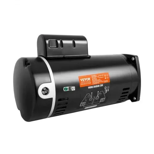 VEVOR 2 PS Pool-Pumpenmotor, 56Y Rahmen, 230V (7,8 Ampere) 3450 U/min, 60Hz, 1,3 Betriebsfaktor, 50μF/250V Kondensator, Linksdrehung Vierkantflansch Ersatzmotor – Bild 10