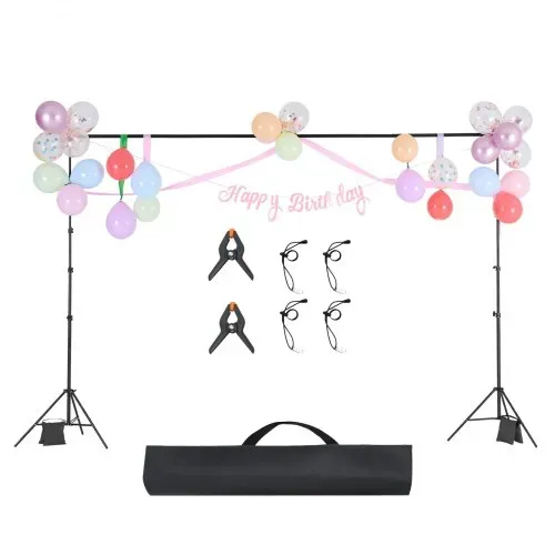 VEVOR Hintergrundständer verstellbares Fotohintergrundständer (Hintergrundtuch: 300 x 300 cm), tragbarer Hintergrundständer mit 2 Stativen, Bildschirmständer für Produktfotografie Studiofotografie – Bild 8