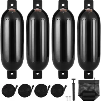 VEVOR Fender-Set 4 Aufblasbare Fenders 13,97 x 50,8 cm Bootsfender, Horizontale oder vertikale Montage, Stegfender Langfender mit 4 Nadeln & Seilen & AufbewahrungstascheHitzebeständig, UV-geschützt VEVOR Fender-Set 4 Aufblasbare Fenders 13,97 x 50,8 cm Bootsfender, Horizontale oder vertikale Montage, Stegfender Langfender mit 4 Nadeln & Seilen & AufbewahrungstascheHitzebeständig, UV-geschützt