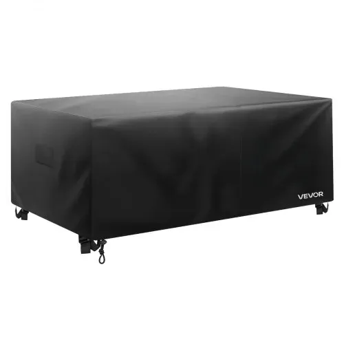 VEVOR Abdeckung Schutzhülle für Terrassenmöbel Gartenmöbel aus Oxford-Gewebe wasserfeste rechteckige Terrassentischabdeckungen mit Belüftung für jedes Wetter, Abdeckplane (188 x 120 x 71 cm) – Bild 9