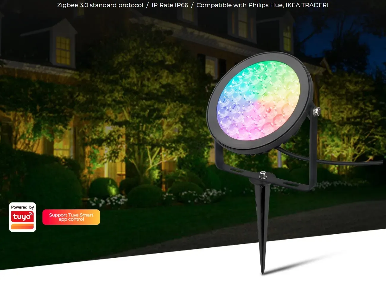 MiBoxer FUTC10ZR LED Garten Lampe 15W RGB-WW (RGB-CCT) IP66 Zigbee 3.0 & 2,4Ghz 24V – Bild 5