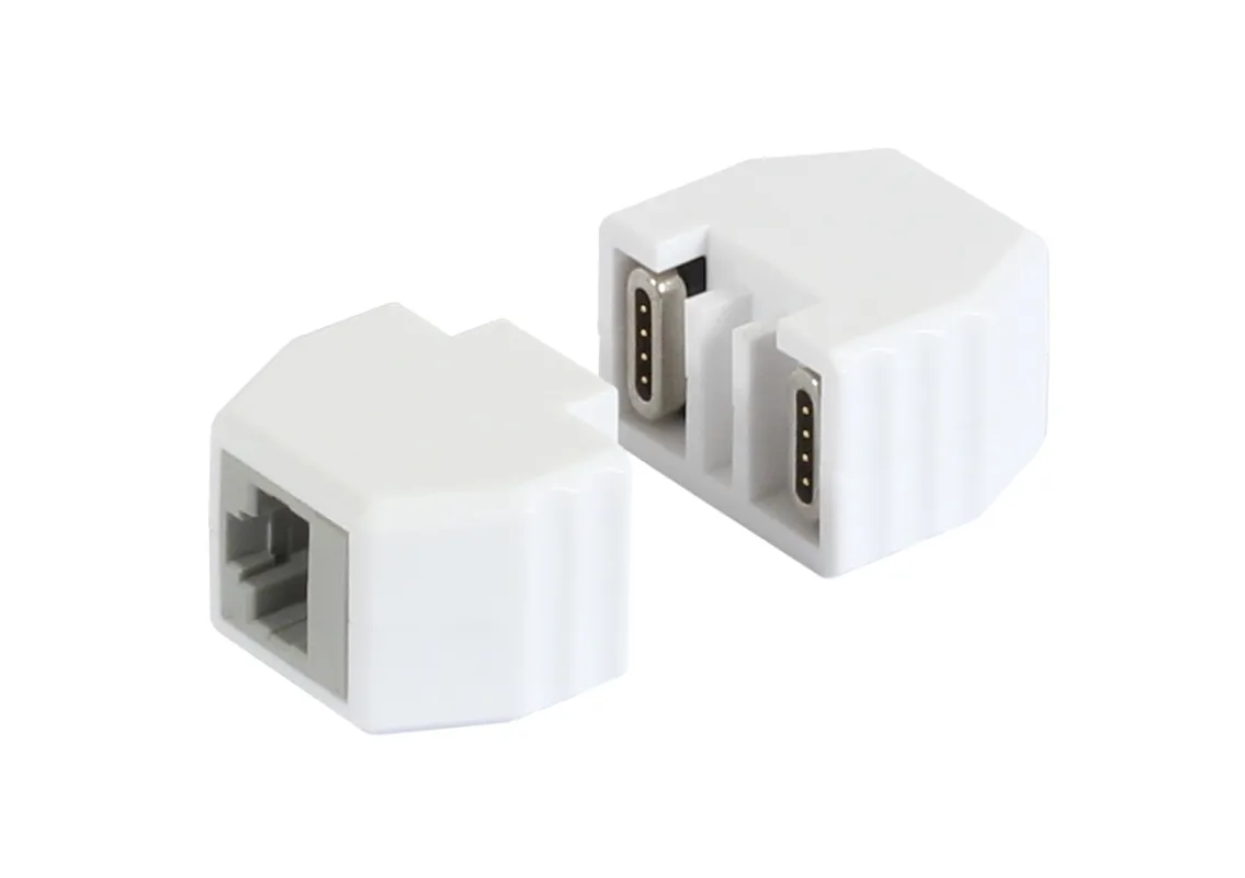 TP-TP Kupplung,CAT6A,Buchse,1:1 ,8-pol., RJ45, Sicherungskupplung, Abwurfbuchse, PoE fähig, bis zu 10GBit (ABS Gehäuse) - ALL-RJ45-Magnet-V2 – Bild 4