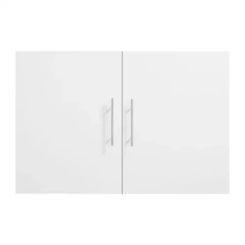 VEVOR Wandschrank für Waschküche, 2-stöckiger Wandhängeschrank mit verstellbarer Ablage, Küchenschrank mit 2 Türen, für Küche Bad Wäscherei, 40,6 x 91,4 x 61 cm (T x B x H), Oberschrank Weiß – Bild 8