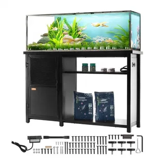 VEVOR Aquariumständer, 75 Gallonen Fischtankständer, 132 x 50 x 82 cm Schildkrötentankständer aus Stahl und MDF, 284 kg Tragkraft, Reptilientankständer mit Lagerschrank & Integriertem Netzteil VEVOR Aquariumständer, 75 Gallonen Fischtankständer, 132 x 50 x 82 cm Schildkrötentankständer aus Stahl und MDF, 284 kg Tragkraft, Reptilientankständer mit Lagerschrank & Integriertem Netzteil