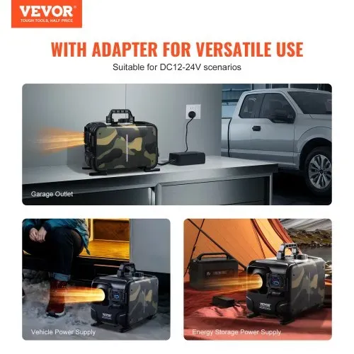 VEVOR 5-8KW Dieselheizung 12 V / 24 V All in One Diesel-Luftheizung mit Bluetooth-App & Fernbedienung & Anzeigebildschirm & CO-Alarm, schnell aufheizende horizontale tragbare horizontale Dieselheizung VEVOR 5-8KW Dieselheizung 12 V / 24 V All in One Diesel-Luftheizung mit Bluetooth-App & Fernbedienung & Anzeigebildschirm & CO-Alarm, schnell aufheizende horizontale tragbare horizontale Dieselheizung