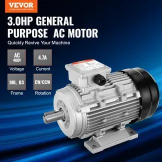 VEVOR 2,2 kW Elektromotor 2890 U/min, AC 400 V 4,7 A, 90 l, B3-Rahmen, Luftkompressormotor 3-phasig, 24 mm Keilwelle, Rechts-/Linkslauf für landwirtschaftliche Maschinen und allgemeine Geräte VEVOR 2,2 kW Elektromotor 2890 U/min, AC 400 V 4,7 A, 90 l, B3-Rahmen, Luftkompressormotor 3-phasig, 24 mm Keilwelle, Rechts-/Linkslauf für landwirtschaftliche Maschinen und allgemeine Geräte