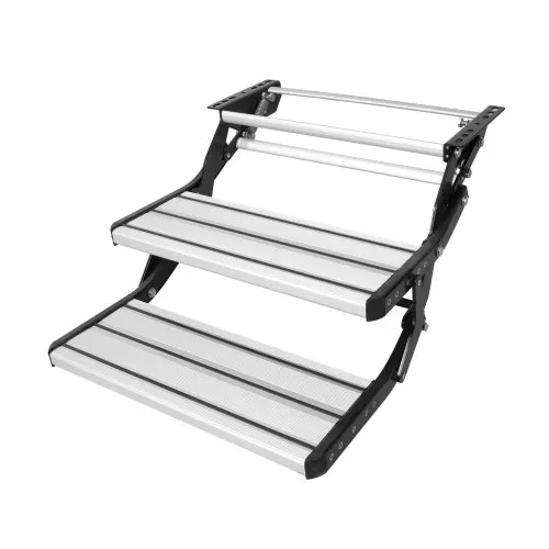 VEVOR Wohnmobil-Stufen, 2-stufig, Einziehbare Wohnmobil-Treppe, Faltbar, 200 kg Tragkraft, Stufen aus Aluminiumlegierung, Verdickte Stahlplatte, Rutschfeste Stufen für Sicheres Ein- und Aussteigen VEVOR Wohnmobil-Stufen, 2-stufig, Einziehbare Wohnmobil-Treppe, Faltbar, 200 kg Tragkraft, Stufen aus Aluminiumlegierung, Verdickte Stahlplatte, Rutschfeste Stufen für Sicheres Ein- und Aussteigen