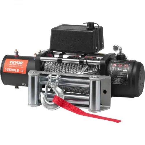 VEVOR Elektrische Seilwinde, 13.500 lb, 12 V DC LKW-Winde mit Φ3/8 Zoll x 80 Fuß Stahlkabel-Rollenführung, kabellose und kabelgebundene Fernbedienung, IP55 wasserdicht zum Abschleppen von Geländewagen, Jeeps, LKWs, Anhängern und Booten – Bild 10