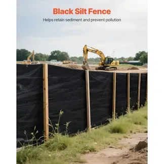 VEVOR Baustellenzaun, 0,91×152,4 m Erosionsschutzzaun, Schlammzaun ausrobustem Polypropylengewebe in Industriequalität zur Sedimentrückhaltung, temporäres Gewebe für Baustellen VEVOR Baustellenzaun, 0,91×152,4 m Erosionsschutzzaun, Schlammzaun ausrobustem Polypropylengewebe in Industriequalität zur Sedimentrückhaltung, temporäres Gewebe für Baustellen