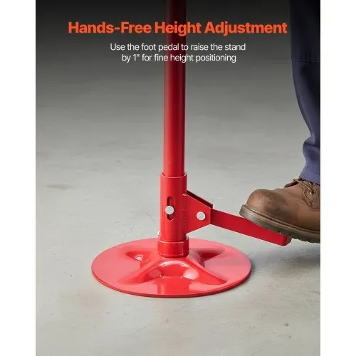 VEVOR Unterhub-Stützständer 750 kg, Höhenverstellbarer (1320–2032 mm) Wagenheberständer mit Kugelgelagertem Drehgriff & Pedal, zur Unterstützung von Fahrzeugkomponenten Autoreparatur – Bild 4