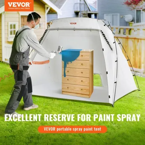 VEVOR Farbkabine DIY Sprühmalerei Sprühfarbe Schutzzelt Weiß 228 x 158 x 158 cm, 210D Oxford-Gewebe 210D Oxford-Gewebe Tragbare Sprühfarbe Farbstand DIY Hobby Malstation mit Lüftungsöffnungen VEVOR Farbkabine DIY Sprühmalerei Sprühfarbe Schutzzelt Weiß 228 x 158 x 158 cm, 210D Oxford-Gewebe 210D Oxford-Gewebe Tragbare Sprühfarbe Farbstand DIY Hobby Malstation mit Lüftungsöffnungen