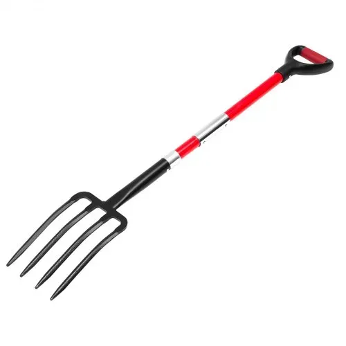 VEVOR Dunggabel, 4-Zinken-Heugabel mit Fiberglasstiel, 1150 mm Mistgabel, Mistforke mit Y-Griff, Spatengabel aus geschmiedetem Stahl für Heu, Kartoffelkompostierung, Umpflanzen und Belüftung – Bild 10