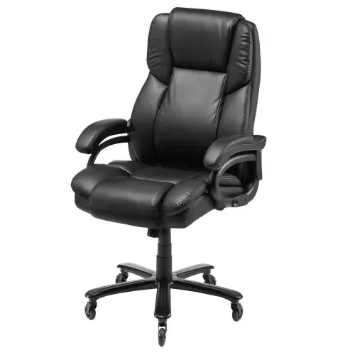 VEVOR Chefsessel Bürostuhl Drehstuhl mit hoher Rückenlehne & Lendenwirbelstütze (Drehknopf), ergonomischer Schreibtischstuhl mit verstellbarer Neigung & Höhe für Arbeit Arbeitszimmer Spielen – Bild 10