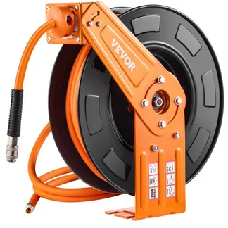 VEVOR Druckluftschlauch Schlauchtrommel, 9,52 mm x 19,81 m Hybrid-Luftschlauch, max. 300 PSI, Schlauchaufroller mit automatischem Aufrollen & Zuleitung, für Decken-/Wandmontage für Werkstatt & Garage VEVOR Druckluftschlauch Schlauchtrommel, 9,52 mm x 19,81 m Hybrid-Luftschlauch, max. 300 PSI, Schlauchaufroller mit automatischem Aufrollen & Zuleitung, für Decken-/Wandmontage für Werkstatt & Garage