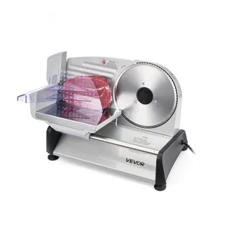 VEVOR Allesschneider Fleischschneider 200 W elektrische Aufschnittmaschine mit 19 cm Klinge, Fleischschneidemaschine mit 0–15 mm einstellbarer Dicke, für gefrorenes Fleisch Schinken Prime Steak VEVOR Allesschneider Fleischschneider 200 W elektrische Aufschnittmaschine mit 19 cm Klinge, Fleischschneidemaschine mit 0–15 mm einstellbarer Dicke, für gefrorenes Fleisch Schinken Prime Steak