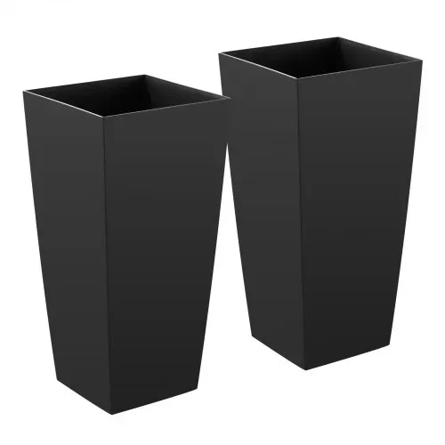 VEVOR Pflanztopf 325x325x665 mm 2er-Set, Hoher Blumentopf, Blumenkübel, PP-Pflanzgefäß, Planzkübel, Pflanzkasten mit Innentopf, Geeignet für Zimmer- & Gartenpflanzen, Schwarz – Bild 8