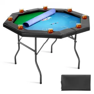 VEVOR klappbarer Pokertisch für 8 Spieler (1325 mm) Kasino-Freizeittisch mit gepolsterten Schienen & Getränkehaltern, achteckige tragbare Spieltische mit Filz- und Metallbeinen Texas Hold’em Poker VEVOR klappbarer Pokertisch für 8 Spieler (1325 mm) Kasino-Freizeittisch mit gepolsterten Schienen & Getränkehaltern, achteckige tragbare Spieltische mit Filz- und Metallbeinen Texas Hold’em Poker