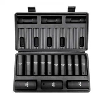 VEVOR Profi Steckschlüsselsatz CR-V-legierter Stahl 13-tlg Steckschlüssel Satz 10-24 mm Tiefe Stecknüsse Schlagschrauber, HRC 42-48 Steckschlüssel inkl Werkzeugkoffer, Metrisch Schraubenausdreher VEVOR Profi Steckschlüsselsatz CR-V-legierter Stahl 13-tlg Steckschlüssel Satz 10-24 mm Tiefe Stecknüsse Schlagschrauber, HRC 42-48 Steckschlüssel inkl Werkzeugkoffer, Metrisch Schraubenausdreher
