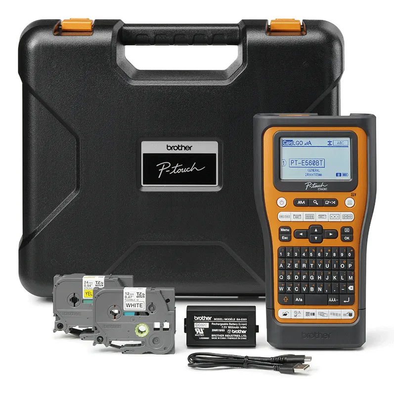 Brother PT-E560BTVP Etikettendrucker Wärmeübertragung 180 x 180 DPI 20 mm/sek Verkabelt & Kabellos HSE/TZe Bluetooth QWERTZ – Bild 2