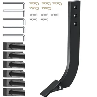 VEVOR 5 Stück Kastenklingenschaft, 410 mm Vertikutiererschaft, 3-Loch-Kastenschaberschaft, mit abnehmbaren konischen Zähnen und Stiften, verstellbare Schaftbaugruppe zum Austauschen, Graben, Pflügen VEVOR 5 Stück Kastenklingenschaft, 410 mm Vertikutiererschaft, 3-Loch-Kastenschaberschaft, mit abnehmbaren konischen Zähnen und Stiften, verstellbare Schaftbaugruppe zum Austauschen, Graben, Pflügen