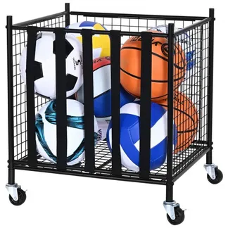 VEVOR Ballwagen Rollwagen 507 x 500 x 545 mm Sportbällen, Abschließbarer Basketballkäfig Ballkäfig, Sportausrüstung für den Innen- und Außenbereich, Rollbar Aufbewahrungswagen aus Stahl für Garagen VEVOR Ballwagen Rollwagen 507 x 500 x 545 mm Sportbällen, Abschließbarer Basketballkäfig Ballkäfig, Sportausrüstung für den Innen- und Außenbereich, Rollbar Aufbewahrungswagen aus Stahl für Garagen