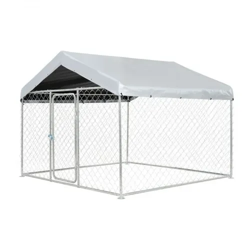 VEVOR Hundezwinger, 2x2x1,6 m, Hundehütte mit Sicherheitsschloss, Outdoor Hundehaus mit UV-Beständiger & Wasserdichter Dachabdeckung, Robuste Hundegehege/Auslauf für Große Hunde – Bild 9