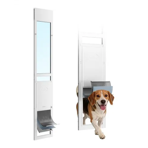 VEVOR Hundeklappe für Glasschiebetür, Hundetür Höhenverstellbar von 1927 bis 2049 mm, Rahmen aus Aluminiumlegierung mit Klappe & Drehscharnier, Abschließbar, für Große Hunde, Haustiertüren, L VEVOR Hundeklappe für Glasschiebetür, Hundetür Höhenverstellbar von 1927 bis 2049 mm, Rahmen aus Aluminiumlegierung mit Klappe & Drehscharnier, Abschließbar, für Große Hunde, Haustiertüren, L