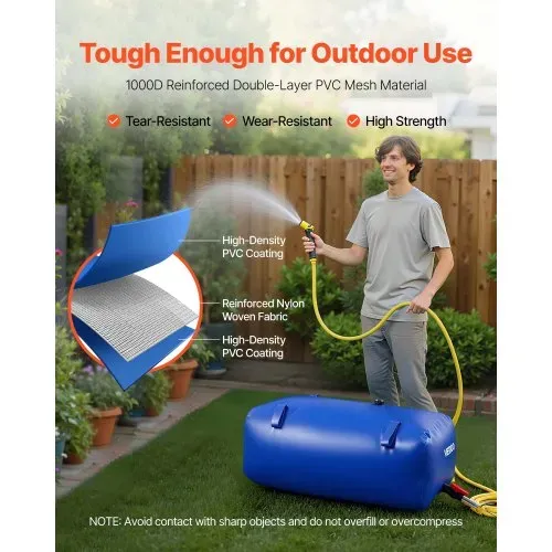 VEVOR Wasserspeicherblase, 113 L PVC-Weichwasserbeutel, Wasserspeicherbehälter, auslaufsicherer & verschleißfester Wohnmobil-Wassertank für die Bewässerung von Outdoor, Wohnmobil, LKW – Bild 2