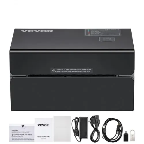 VEVOR Thermo-Etikettendrucker 175x109x94mm Edikettendruckgerät 300DPI Auflösung Labeldrucker Versandetiketten Drucker Bluetooth/USB Automatische Etikettenerkennung Windows Mac OS Linux Chromebook – Bild 8